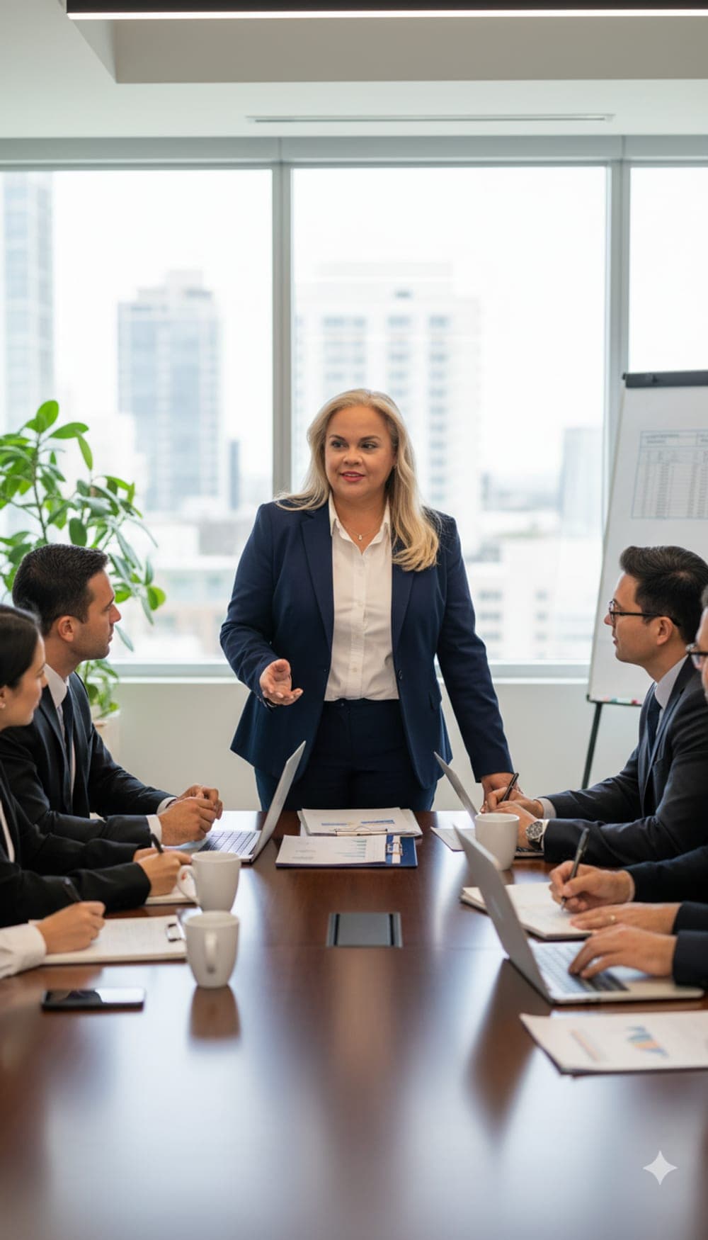 Reunión de asesoría con clientes de pequeños negocios
